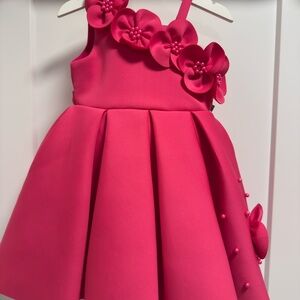 Elegant Pink Floral Kids Dress
